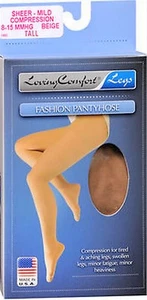 Loving Comfort Women's Compression Pantyhose Sheer 8-15 mmHg BEIGE TALL - Picture 1 of 2