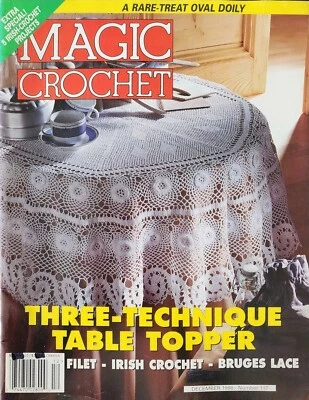 Magic Crochet Magazine Patterns Projects Crafts December 1998 - Image 1 of 4