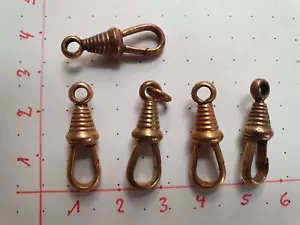 5 Antike Karabinerhaken um 1900 Uhrenkette Taschenuhr Kette Jakob Bengel NEU - Bild 1 von 6