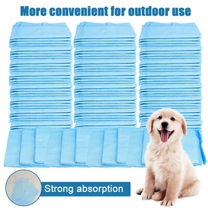 100-200PCS Puppy Training Pads Toilet Pee Wee Poo Dog Pet Cat Mats 33x45CM Blue - Picture 1 of 18