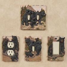 Black Bears in Mountains Dimensional Switchplates/Outlet Covers