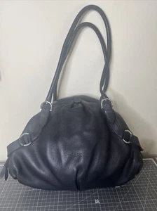 Salvatore Ferragamo Half-Moon Black Leather Bag - Picture 1 of 24