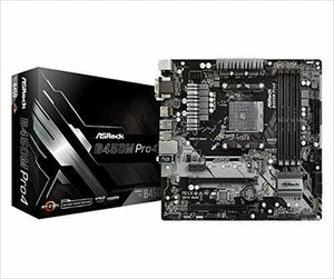 ASRock AMD B450 chip-mounting Micro ATX placa base B450M Pro4 Japón NUEVO - Imagen 1 de 6