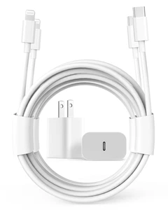 20W Type C Charger Block 2-Pack with 6Ft USB-C Cable, PD Fast Charging Compatibl - Picture 1 of 13