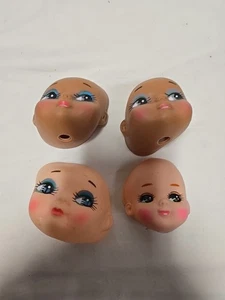 Lote de 4 cabezas de muñeca vintage caras  - Imagen 1 de 19