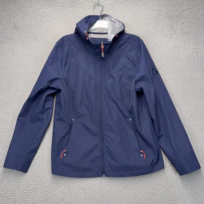 Gerry Jacket Womens XL Blue Hooded Full Zip Windbreaker Outdoor Rain Coat - Image 1 of 4