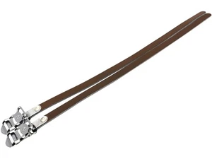 Correa de pedal de bicicleta de cuero sintético par de correas marrones correas de cuero bicicleta de carretera - Imagen 1 de 6