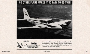 Zwei 1965,66 Piper Comanche Flugzeug Werbung 26.11.2025v - Bild 1 von 2