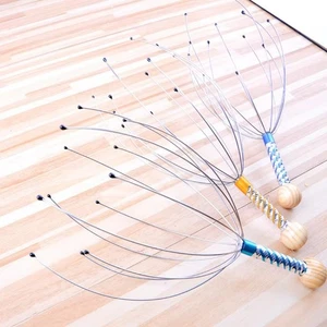 1x , 2x Head Massager Metal Scalp Neck Body Natural Relax Pain Relief Scratcher - Picture 1 of 7