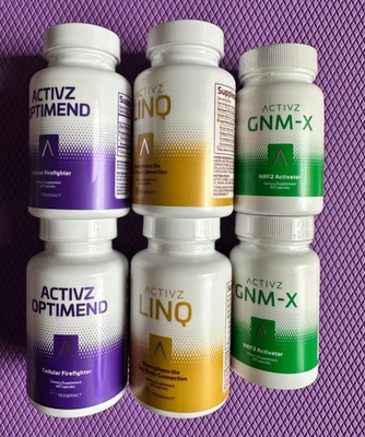 2 Sets of Authentic ACTIVZ TRIFECTA Combo: GNMX, Linq, Optimend.  Exp 2026 - Image 1 of 4
