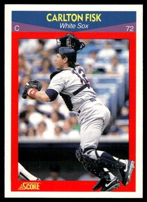 1990 Score 100 Superstars #70 Carlton Fisk - Image 1 of 2