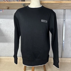 Neu mit Etikett Kenneth Cole Mobility Fleece-Sweatshirt schwarz Langarm Rundhalsausschnitt Large 83 - Bild 1 von 5