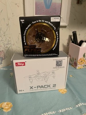 X - Pack 2 Mini Drone with Cam. Kids Beginners , Foldable Pocket - Attop. - Image 1 of 3