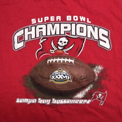 De colección 2003 Tampa Bay Buccaneers Hombres Super Bowl 37 Campeones Yunque Rojo Mediano Foto 1 de 4