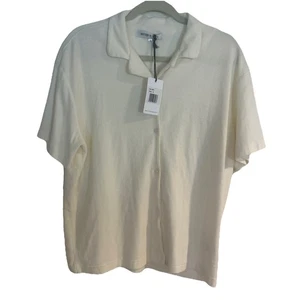 Butter & Hazel Frottee Kurzarmhemd mit Knopfleiste Damen Gr. S Neu Oversized - Bild 1 von 9