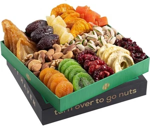 Fresh Dried Fruit & Nuts Gift Basket Assorted Food Gift Box Holiday Present - Picture 1 of 7