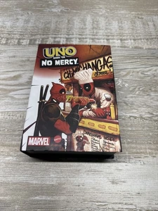 Mattel Uno Show 'Em No Mercy Deadpool Chimichanga Marvel Collectible Game Rare - Picture 1 of 9