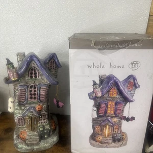 Whole Home Ceramic Tealight House Haunted Halloween Decor - Picture 1 of 7