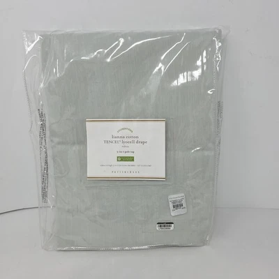Pottery Barn Lianna Tencel 窗帘 50x84 英寸冰蓝色 — 第 1/3 张图片