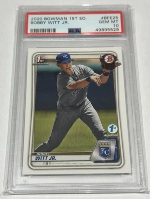 2020 BOBBY WITT JR BOWMAN 1ST EDITION PSA 10 GEM MINT !!! - Image 1 of 2