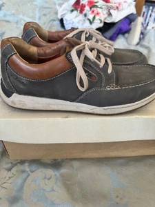 clarks 1825 air vent blue nubuck lace up shoes mens 8uk. - Picture 1 of 5