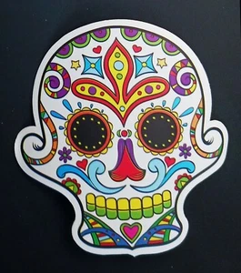 "Pegatina de vinilo impermeable Sugar Skull Día de los Muertos Muerto Vendetta 2" X 3""" - Imagen 1 de 1