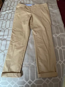 Women’s Stylus By JCP Khaki Cropped Roll Cuff Casual/Work Pants NWT Size 4 - Picture 1 of 4