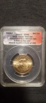 2009-P $1 Sacagawea Agriculture Satin Finish ANACS SP69 - Image 1 of 2