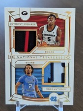 2020 National Treasures Collegiate Anthony Edwards RC Cole Anthony /5