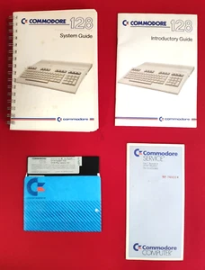 COMMODORE 128 LOTTO MANUALE FLOPPY SYSTEM DISK GARANZIA no c64 cbm vic20 plus4 c - Afbeelding 1 van 17