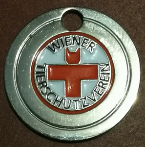 JETON DE CADDIE METAL ♦  " WIENER TIERSCHUTZVEREIN " ♦ le Soins des Animaux - Imagen 1 de 2