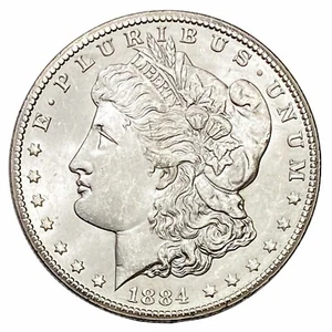 Dólar Morgan 1884-CC $1 brillante sin circular semillave Carson City como nuevo - Imagen 1 de 3