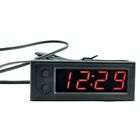 Produktbild - 3 In 1 Digital Auto KFZ 12 Innen/Außen Thermometer Spannungsmesser Uhr LED EU