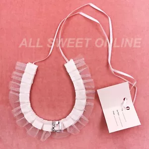 Wedding Bridal Good Luck Charm Horseshoe White Lace Satin Silver Single Heart - Picture 1 of 5
