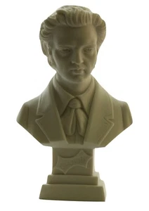New Genuine A.Giannelli Music Composer Alabaster Mini Bust Chopin Made in Italy - Bild 1 von 4