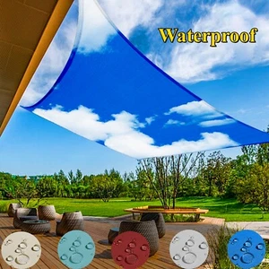 Waterproof Shade Sail Rectangle Sun Canopy Cover for Garden Patio Awning Outdoor - Picture 1 of 54