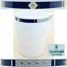German Schonwald Coffee Cup Classic Design Gold Blue White Edelweiss Geometric