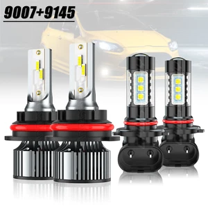 Para For Jeep Liberty 2002-2007 - 4X 6000K LED Faro Hi-Lo Beam + Luz Antiniebla - Picture 1 of 17