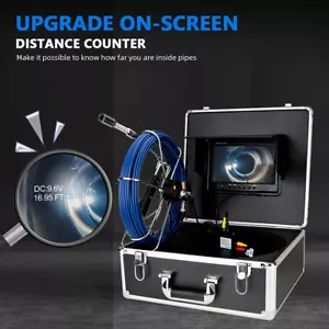 30M 1000TVL Sewer Camera Pipe inspection Camera Meter Counter DVR 9" Monitor - Picture 1 of 21