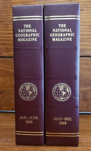 1988 National Geographic Magazines in Slip Cases 12 Issues - FREE SHIP - Imagen 1 de 6