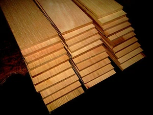50 PIECES KILN DRIED SANDED THIN ALDER LUMBER WOOD 12" X 3" X 1/8" - Picture 1 of 2