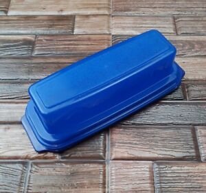 Blue Butter Keeper Dish Set Tray & Airtight Lid Display Storage FREE SHIPPING