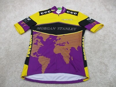 VINTAGE Pearl Izumi Cycling Jersey Men Medium Morgan Stanley Technical Wear USA - Image 1 of 4