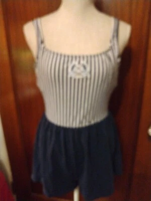 Купальник винтажный 80-х Sandcastle By Catalina морской хлопок комбинезон средний  - Изображение 1 из 4