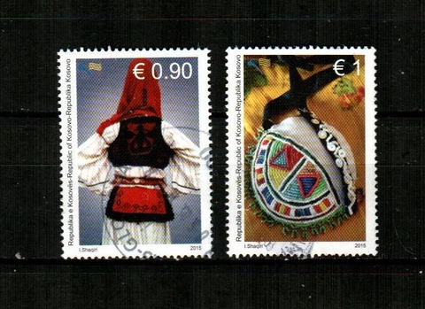 KOSOVO Scott's 284-85 ( 2v ) Traditional Clothing F/VF Used ( 2015 ) #3 Cover