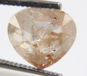 3.46Cts Heart Shape Reddish Gray Rose Cut Diamond 11.01x10.00x3.96 MM - Picture 1 of 10