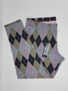 No Boundaries NOBO Juniors Argyle Crest Heather Grey High Rise Ankle Leggings - Picture 1 of 2