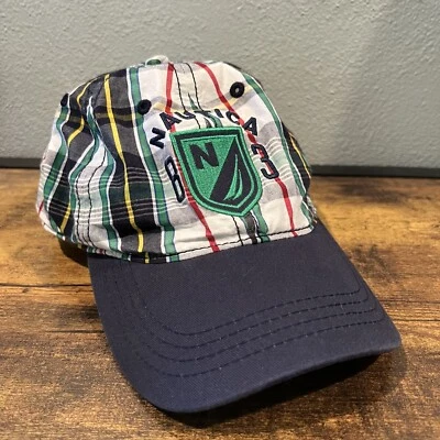 Nautica Kids Strapback Hat Adjustable Tartan Plaid Polyester Blend - Image 1 of 4
