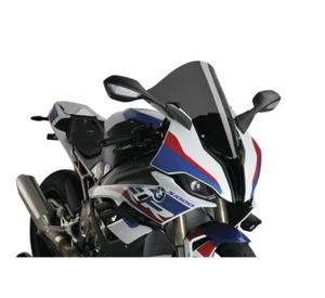 PUIG Dark Smoke R-Racer Windscreen 2019-2025 BMW S1000RR, 2021-22 M1000RR 3641F - Picture 1 of 1