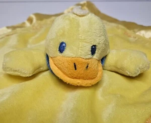Yellow Duck Lovey Plush Security Blanket Toy Stuffed Satin Edge Bible Psalm 12" - Picture 1 of 8